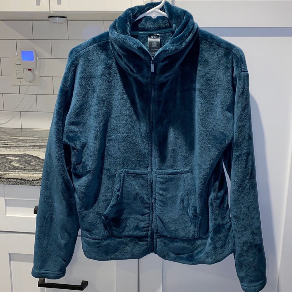 Fleece zip up sports jacket